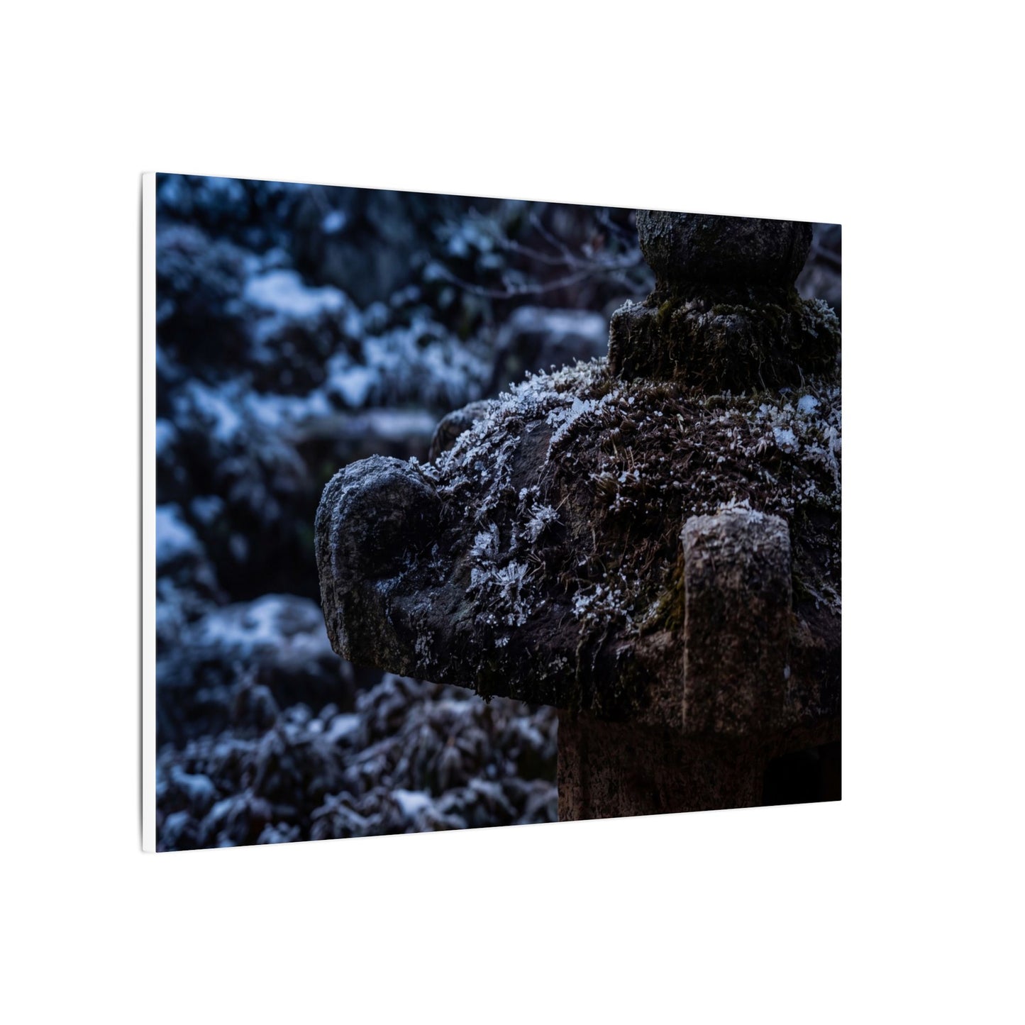 Moody Stone Lantern Canvas Art - Shadow Zen Dark Japandi