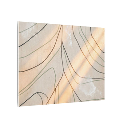 Shoji Screen Minimal Line Canvas Art | Warm Japandi Art