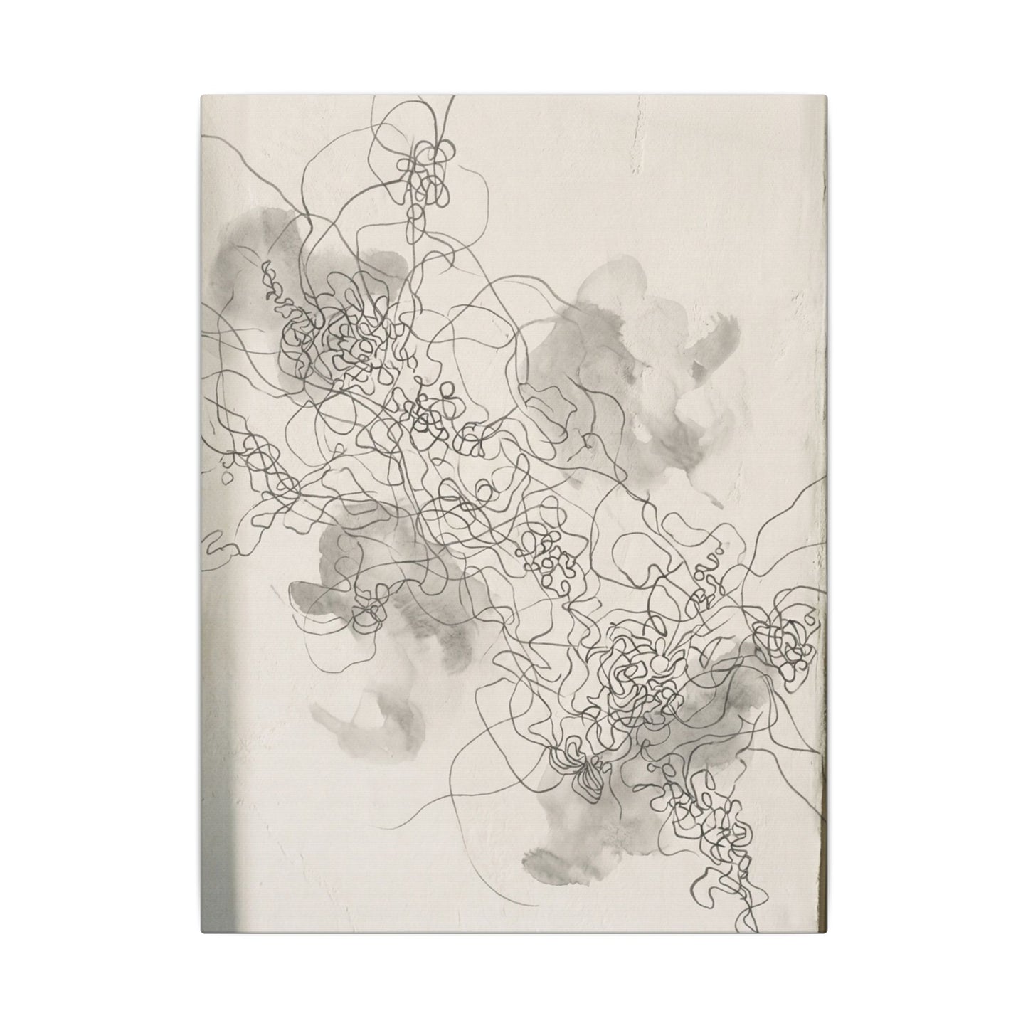 Shadow Play Spring Canvas Art | Dark Japandi Sophisticated Design