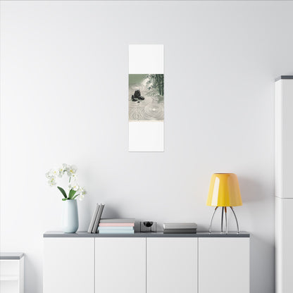 Shibui Rock Garden Canvas Art - Zen Ukiyo E Inspired