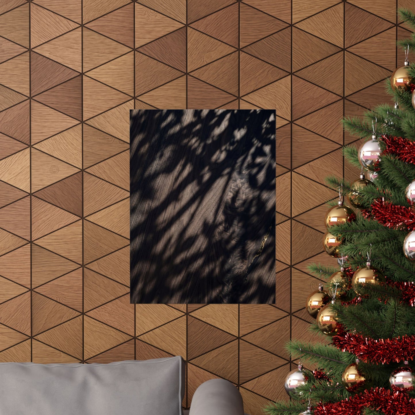 Datsuzoku Shadow Play Wall Art Print - Dark Japandi Shadow Zen
