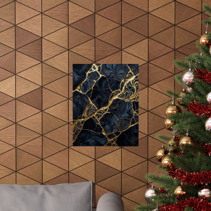 Kintsugi Gold Vein Wall Art Print