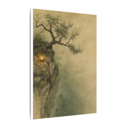 Spring Pine Tree Minimal Line Canvas Art | Earthy Decor