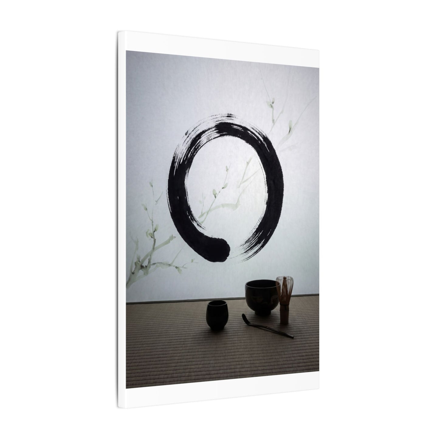Tea Ceremony Enso Canvas Art | Peaceful Zen Art