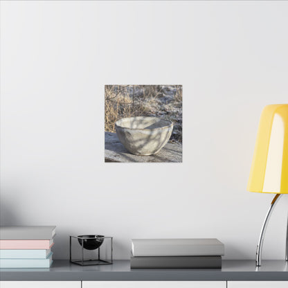 Dappled Ceramic Bowl Canvas Art - Japandi Fukinsei