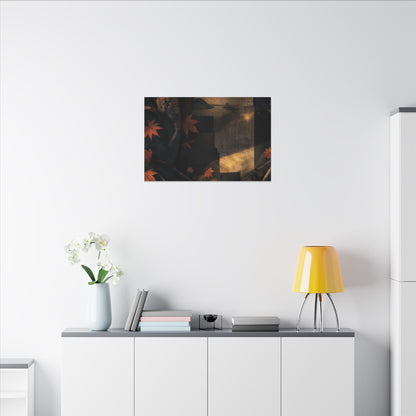 Autumn Silk Drape Shadow Zen Canvas Art | Bold Decor