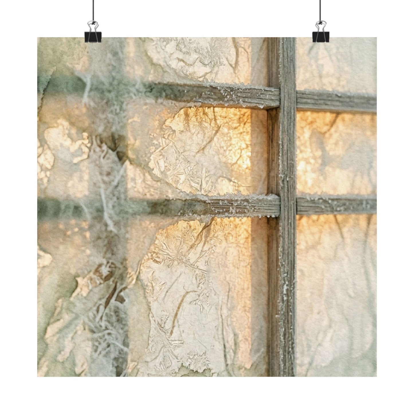 Golden Hour Shoji Screen Wall Art Print - Japandi Kanso