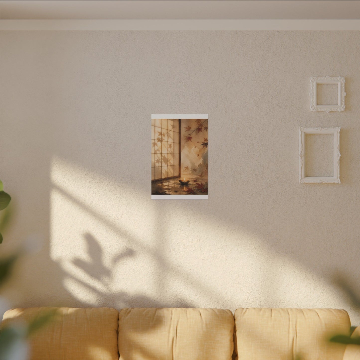 Candlelight Shoji Screen Canvas Art - Japandi Ma