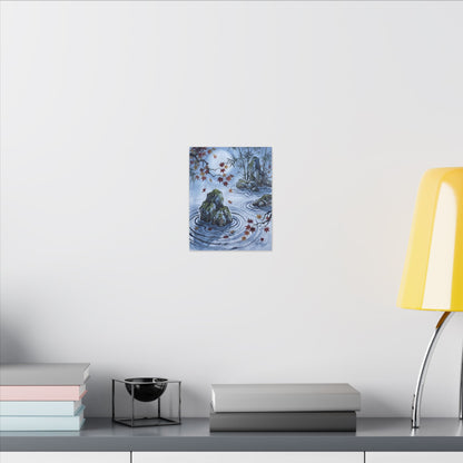 Rock Garden Autumn Canvas Art | Zen Tranquil Design