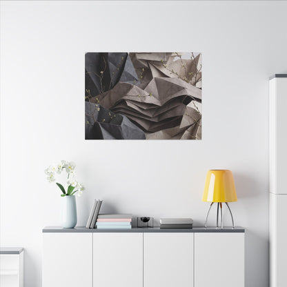 Neutral Paper Fold Canvas Art - Texture Japandi