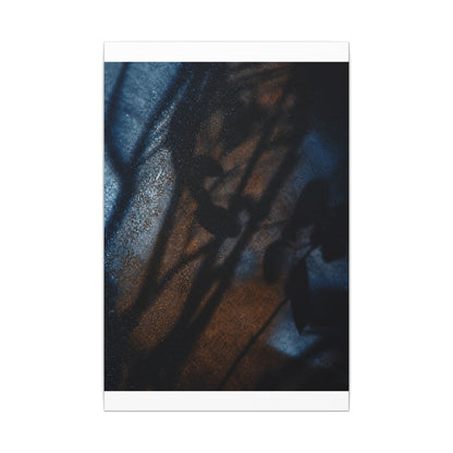 Moonlight Shadow Play Canvas Art - Dark Japandi Ma