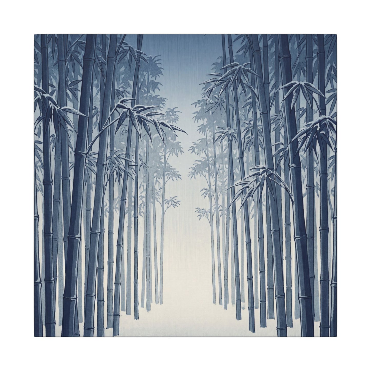 Bamboo Grove Canvas Art | Winter Zen Ukiyo E Inspired Art