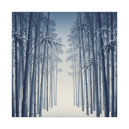 Bamboo Grove Canvas Art | Winter Zen Ukiyo E Inspired Art