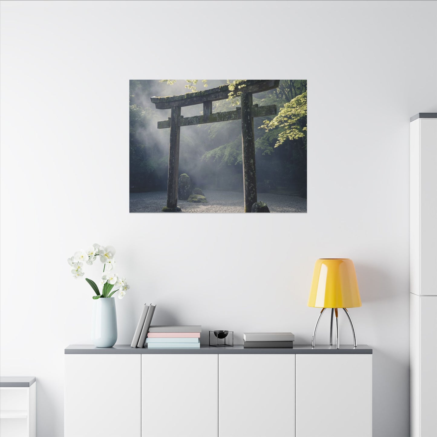 Torii Gate Canvas Art | Spring Zen Karesansui Art