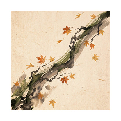 Ma Ink Brushstroke Wall Art Print - Zen Ukiyo E Inspired