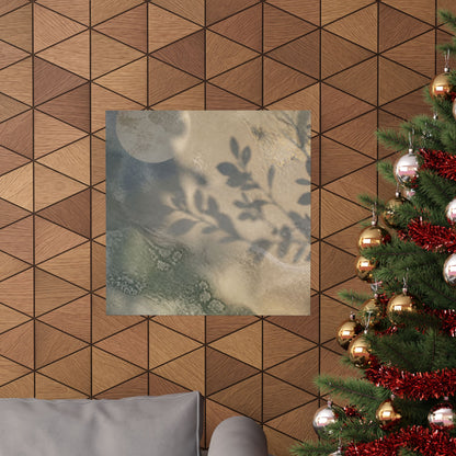 Winter Shadow Play Texture Wall Art Print | Cozy Decor