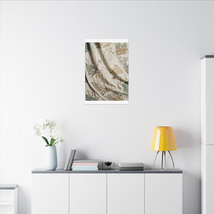 Silk Drape Canvas Art | Spring Japandi Japanese Pattern Art