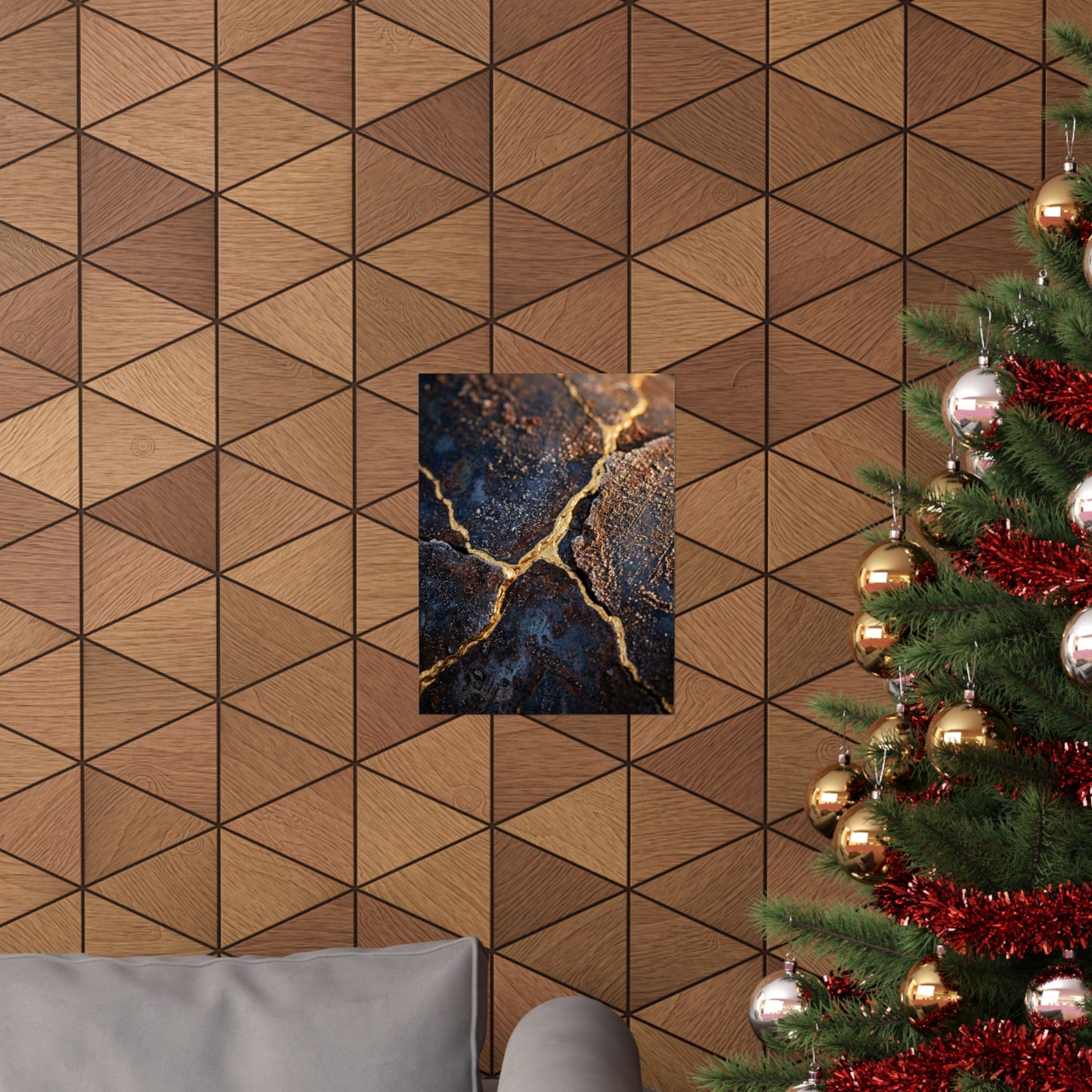 Golden Hour Rust Patina Wall Art Print - Kintsugi Kanso