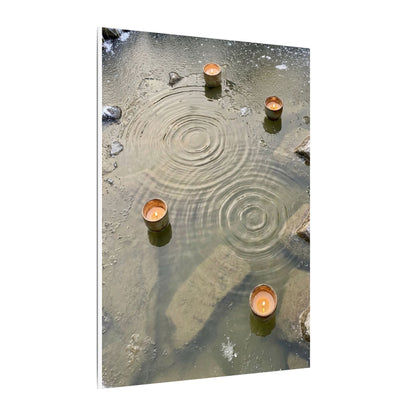 Water Ripple Canvas Art | Winter Japandi Japanese Pattern Art