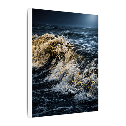 Ocean Wave Winter Canvas Art | Kintsugi Artful Design