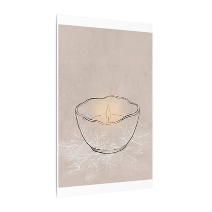 Ceramic Bowl Minimal Line Canvas Art | Neutral Japandi Art