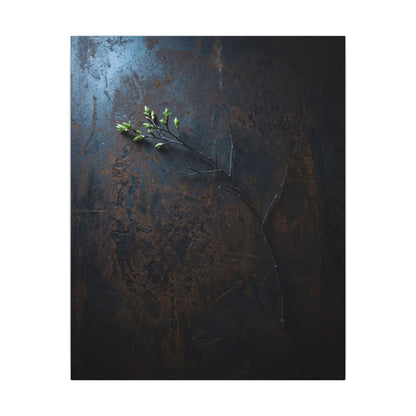 Moody Rust Patina Canvas Art - Moody Minimal Dark Japandi