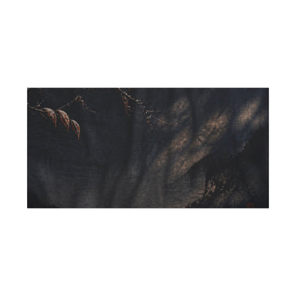 Atmospheric Silk Drape Canvas Art - Charcoal Ink Dark Japandi