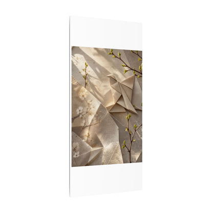 Golden Hour Paper Fold Canvas Art - Japandi Fukinsei