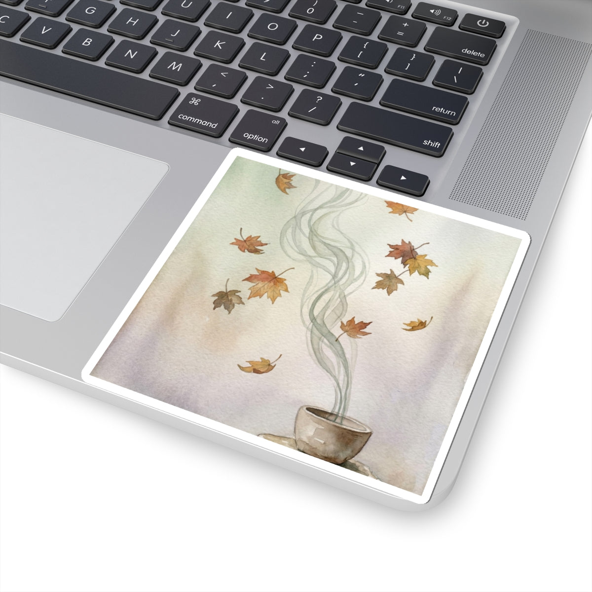 Japandi Incense Smoke in Dawn | Watercolor Sticker Art Print