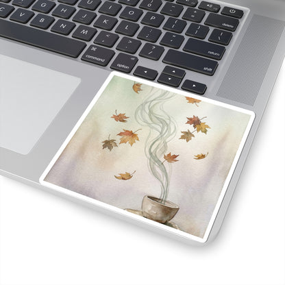 Japandi Incense Smoke in Dawn | Watercolor Sticker Art Print