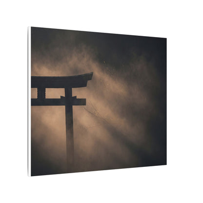 Torii Gate Shadow Zen Canvas Art | Bold Dark Japandi Art