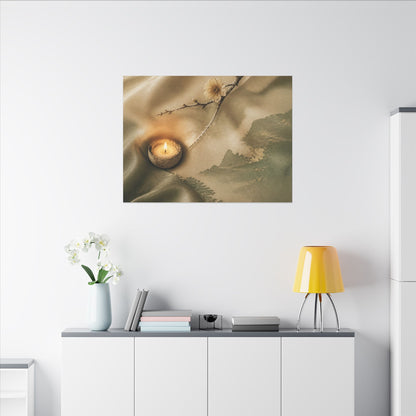 Silk Drape Japanese Pattern Canvas Art | Warm Japandi Art