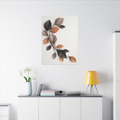 Paper Fold Autumn Canvas Art | Japandi Earthy Design