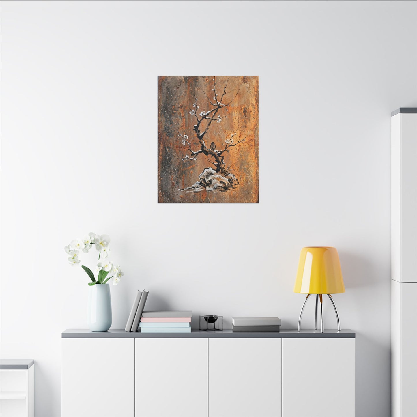 Datsuzoku Rust Patina Canvas Art - Zen Sumi E