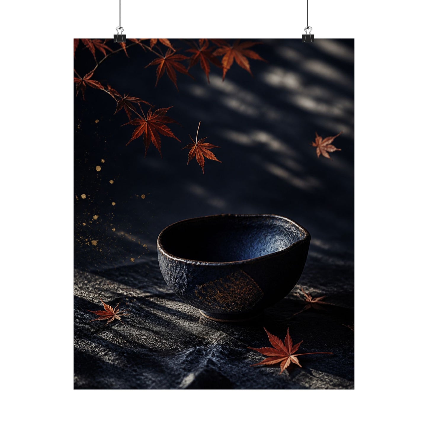 Datsuzoku Ceramic Bowl Wall Art Print - Dark Japandi Moody Minimal