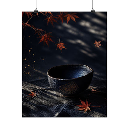 Datsuzoku Ceramic Bowl Wall Art Print - Dark Japandi Moody Minimal