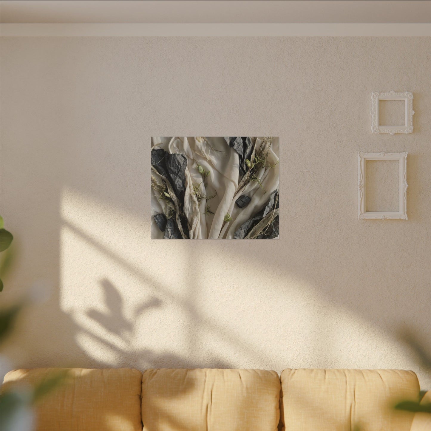 Spring Silk Drape Texture Canvas Art | Warm Decor
