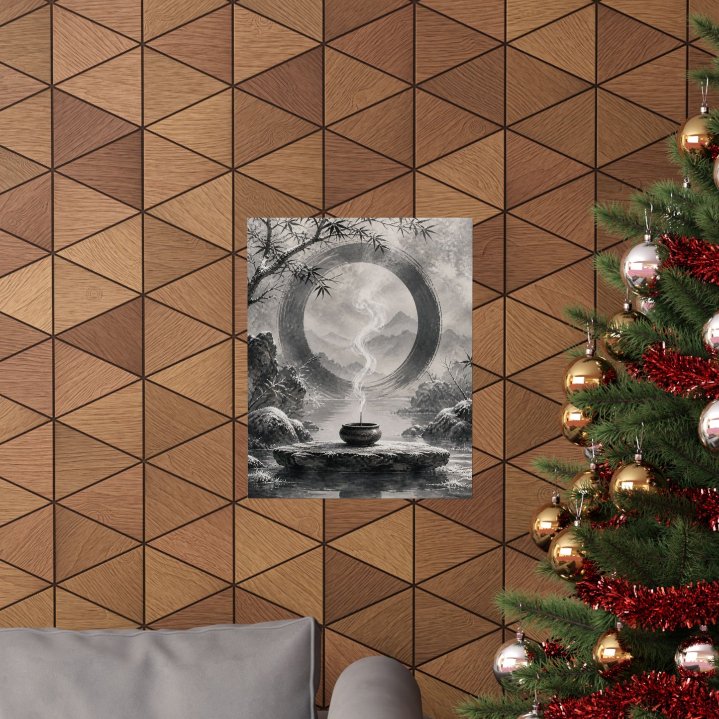 Dappled Incense Smoke Wall Art Print - Zen Seijaku