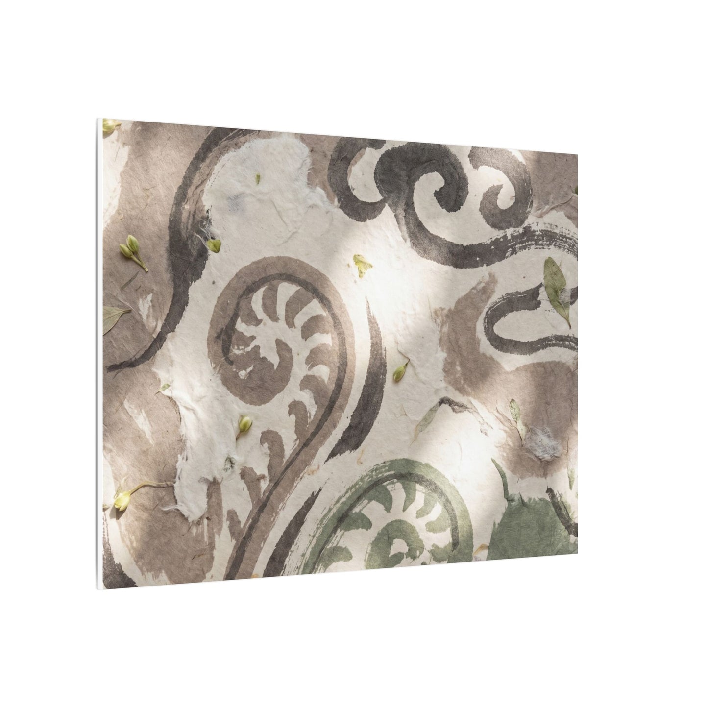 Dappled Ink Brushstroke Canvas Art - Japandi Ma