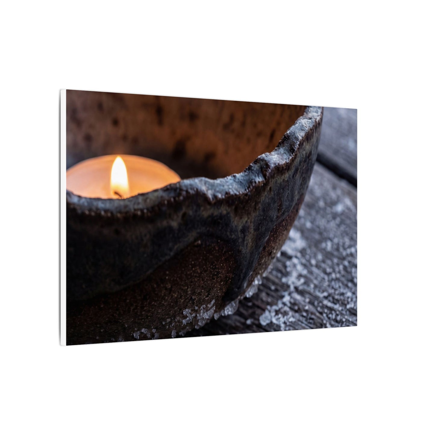 Atmospheric Ceramic Bowl Canvas Art - Moody Minimal Dark Japandi