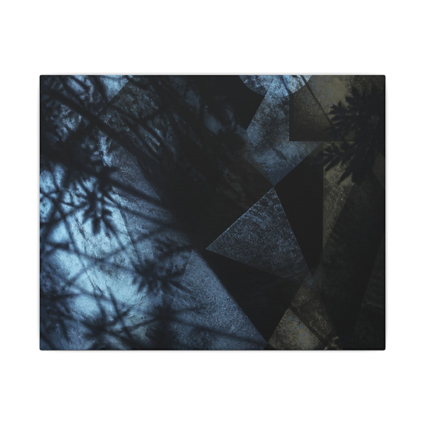 Shadow Play Winter Canvas Art | Dark Japandi Luxurious Design