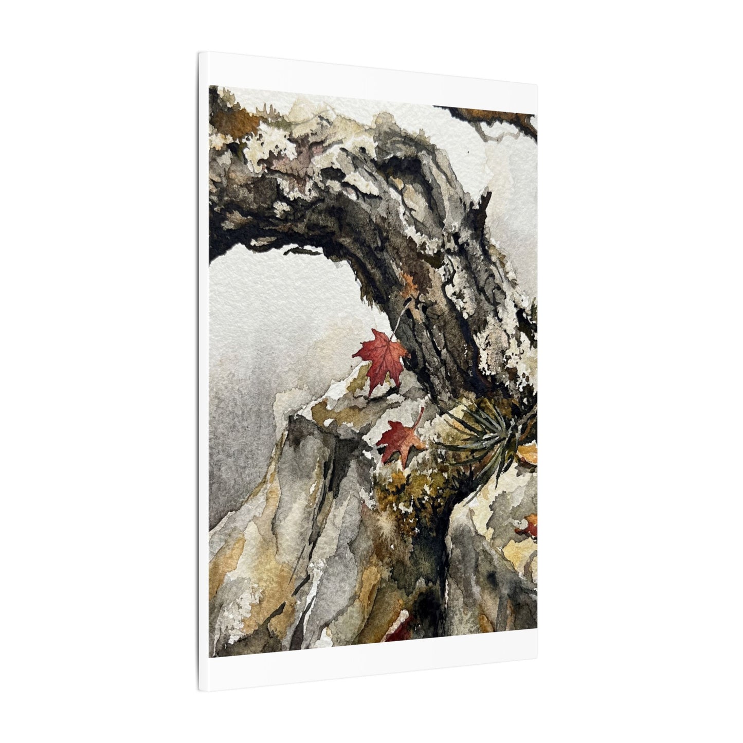 Pine Tree Autumn Canvas Art | Japandi Earthy Design