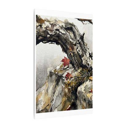 Pine Tree Autumn Canvas Art | Japandi Earthy Design