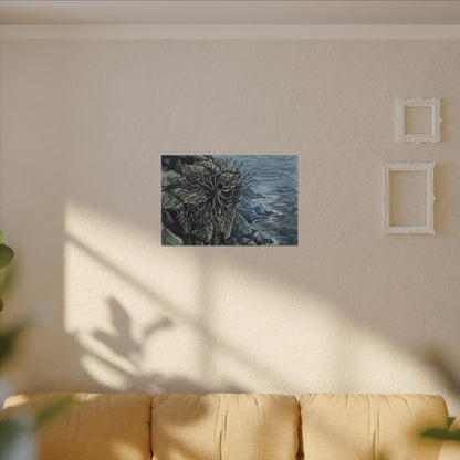 Pine Tree Spring Canvas Art | Japandi Neutral Design