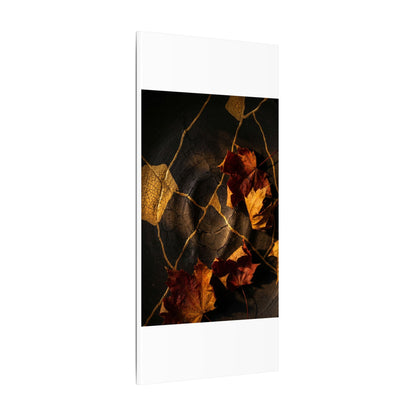 Resilient Shadow Play Canvas Art - Crackle Gold Kintsugi