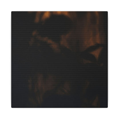 Shadow Play Summer Canvas Art | Dark Japandi Sophisticated Design