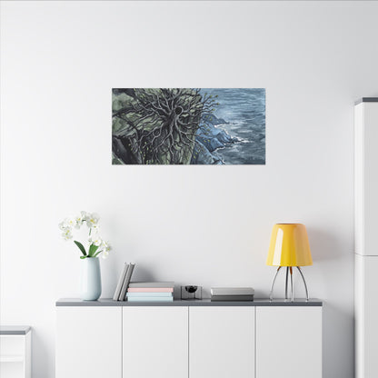 Pine Tree Spring Canvas Art | Japandi Neutral Design