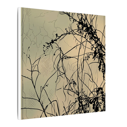 Golden Hour Shadow Play Canvas Art - Japandi Mono No Aware