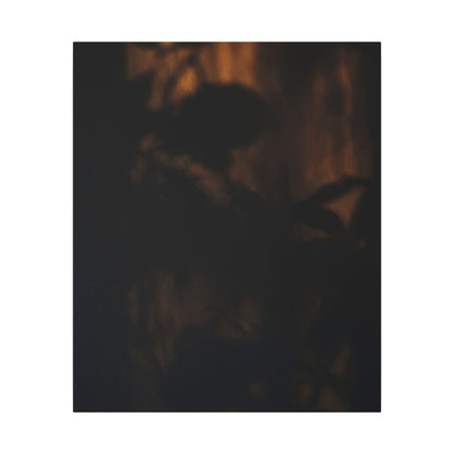 Shadow Play Summer Canvas Art | Dark Japandi Sophisticated Design
