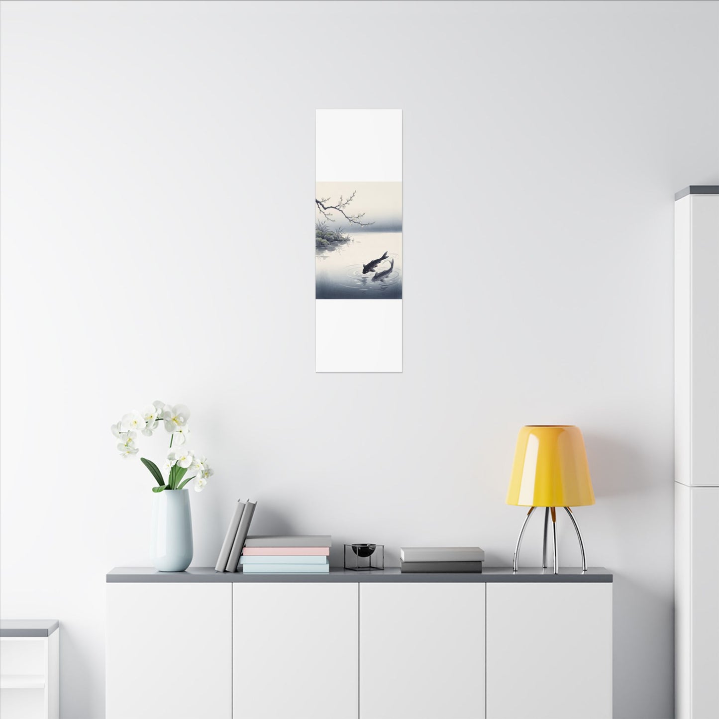 Ma Koi Pond Canvas Art - Zen Ukiyo E Inspired